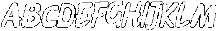 CS Grouse Pixel Outline otf (400) Font UPPERCASE