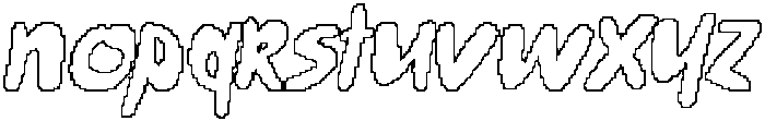 CS Grouse Pixel Outline otf (400) Font LOWERCASE