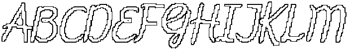 CS Hailey Pixel Outline otf (400) Font UPPERCASE