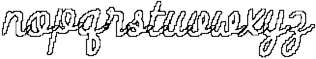 CS Hailey Pixel Outline otf (400) Font LOWERCASE