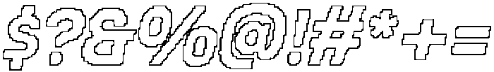 CS Halsey Pixel Outline otf (400) Font OTHER CHARS