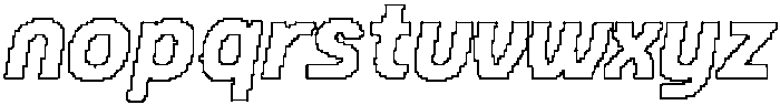 CS Halsey Pixel Outline otf (400) Font LOWERCASE