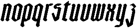 CS Hustle Drawn Italic otf (400) Font LOWERCASE