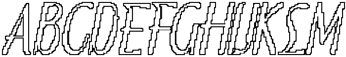 CS Lindens Pixel Outline otf (400) Font UPPERCASE