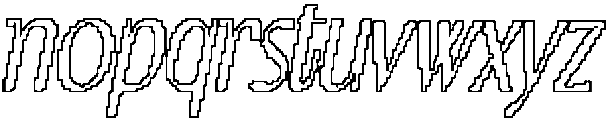 CS Lindens Pixel Outline otf (400) Font LOWERCASE