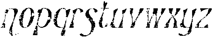 CS Lovisa Stamp Italic otf (400) Font LOWERCASE