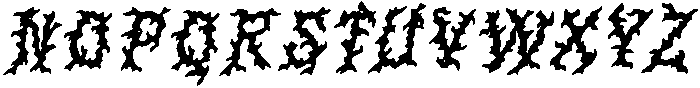 CS Lucifer Drawn Italic otf (400) Font UPPERCASE