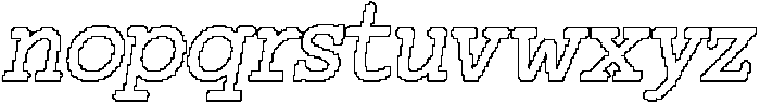 CS Maluce Pixel Outline otf (400) Font LOWERCASE