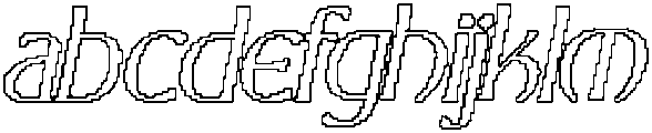 CS Marius Pixel Outline otf (400) Font LOWERCASE