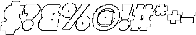 CS Marlow Pixel Outline otf (400) Font OTHER CHARS