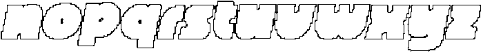 CS Marlow Pixel Outline otf (400) Font LOWERCASE