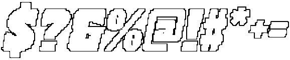 CS Matbold Pixel Outline otf (700) Font OTHER CHARS