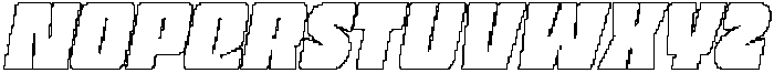 CS Matbold Pixel Outline otf (700) Font UPPERCASE
