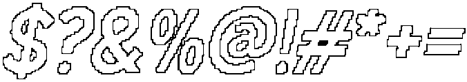 CS Matches Pixel Outline otf (400) Font OTHER CHARS