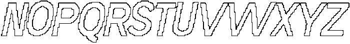 CS Matches Pixel Outline otf (400) Font UPPERCASE