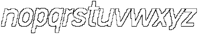 CS Matches Pixel Outline otf (400) Font LOWERCASE