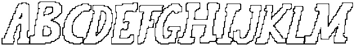 CS Maxine Pixel Outline otf (400) Font UPPERCASE