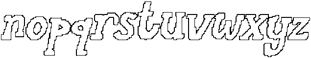 CS Maxine Pixel Outline otf (400) Font LOWERCASE