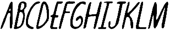 CS Meander Drawn Italic otf (400) Font UPPERCASE