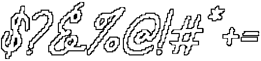 CS Megara Pixel Outline otf (400) Font OTHER CHARS