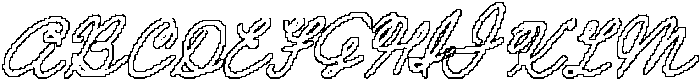 CS Megara Pixel Outline otf (400) Font UPPERCASE