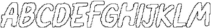CS Mellow Pixel Outline otf (400) Font UPPERCASE