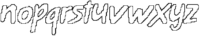 CS Mellow Pixel Outline otf (400) Font LOWERCASE