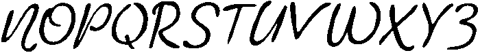 CS Mercy Drawn Italic otf (400) Font UPPERCASE
