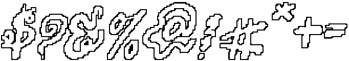 CS Micah Pixel Outline otf (400) Font OTHER CHARS