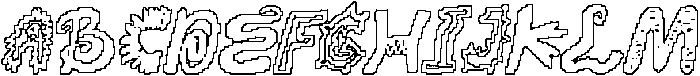 CS Micah Pixel Outline otf (400) Font UPPERCASE