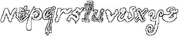 CS Micah Pixel Outline otf (400) Font LOWERCASE