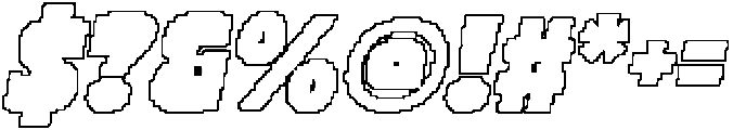 CS Midway Pixel Outline otf (400) Font OTHER CHARS