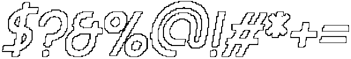 CS Migrate Pixel Outline otf (400) Font OTHER CHARS