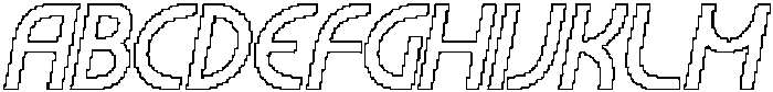 CS Migrate Pixel Outline otf (400) Font UPPERCASE