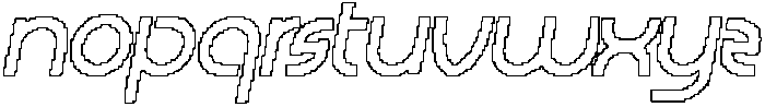 CS Migrate Pixel Outline otf (400) Font LOWERCASE