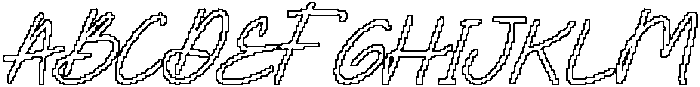 CS Mileya Pixel Outline otf (400) Font UPPERCASE