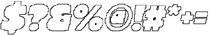 CS Modena Pixel Outline otf (400) Font OTHER CHARS