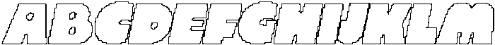 CS Modena Pixel Outline otf (400) Font UPPERCASE