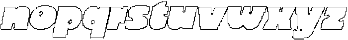 CS Modena Pixel Outline otf (400) Font LOWERCASE