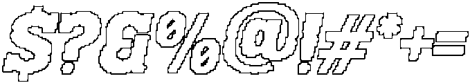 CS Modley Pixel Outline otf (400) Font OTHER CHARS