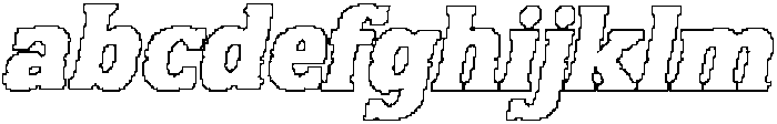 CS Modley Pixel Outline otf (400) Font LOWERCASE