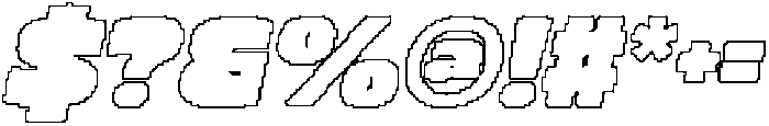 CS Monday Pixel Outline otf (400) Font OTHER CHARS