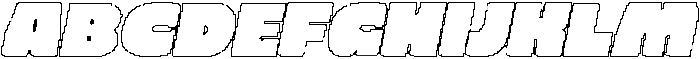 CS Monday Pixel Outline otf (400) Font UPPERCASE