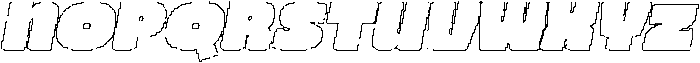 CS Monday Pixel Outline otf (400) Font UPPERCASE