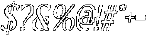 CS Montera Pixel Outline otf (400) Font OTHER CHARS