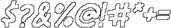 CS Mortise Pixel Outline otf (400) Font OTHER CHARS