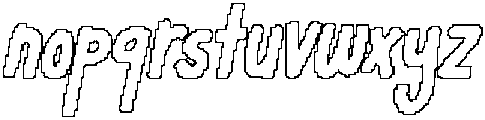 CS Mortise Pixel Outline otf (400) Font LOWERCASE