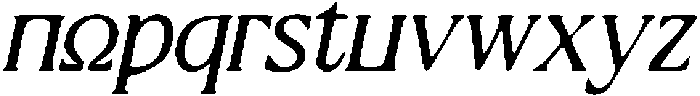 CS Olivera Drawn Italic otf (400) Font LOWERCASE