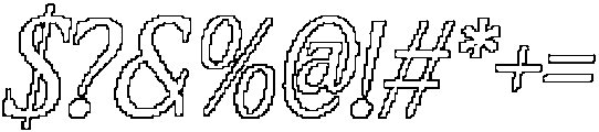 CS Olivera Pixel Outline otf (400) Font OTHER CHARS