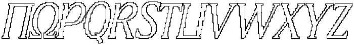 CS Olivera Pixel Outline otf (400) Font UPPERCASE